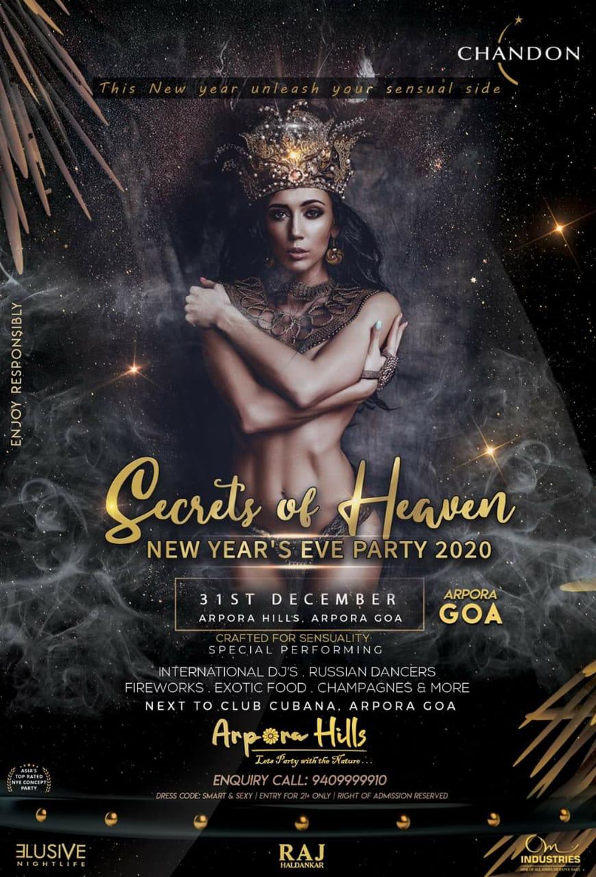 *SECRETS OF HEAVEN* GOA NEW YEAR'S EVE PARTY 2020